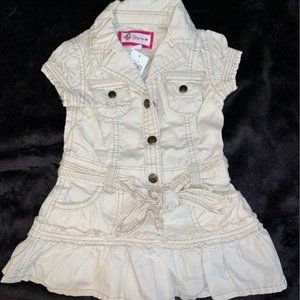 New Gap 12-18 months Khaki jean dress Baby Girl with Bloomers